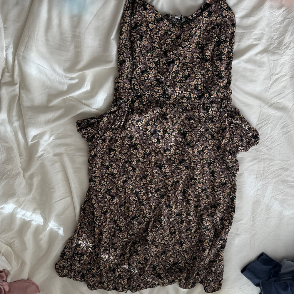 a new day Black Floral Midi Dress